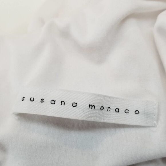 Susana Monaco White Sugar One Flutter Sleeve Top - Picture 3 of 5